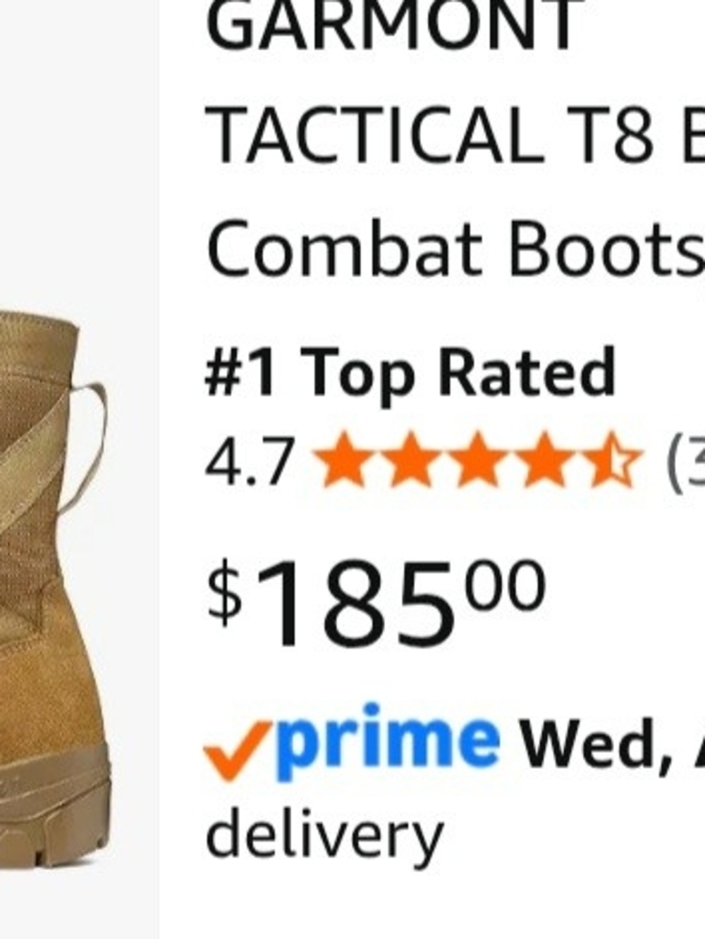 Tactical T8  Combat Boots in Coyote